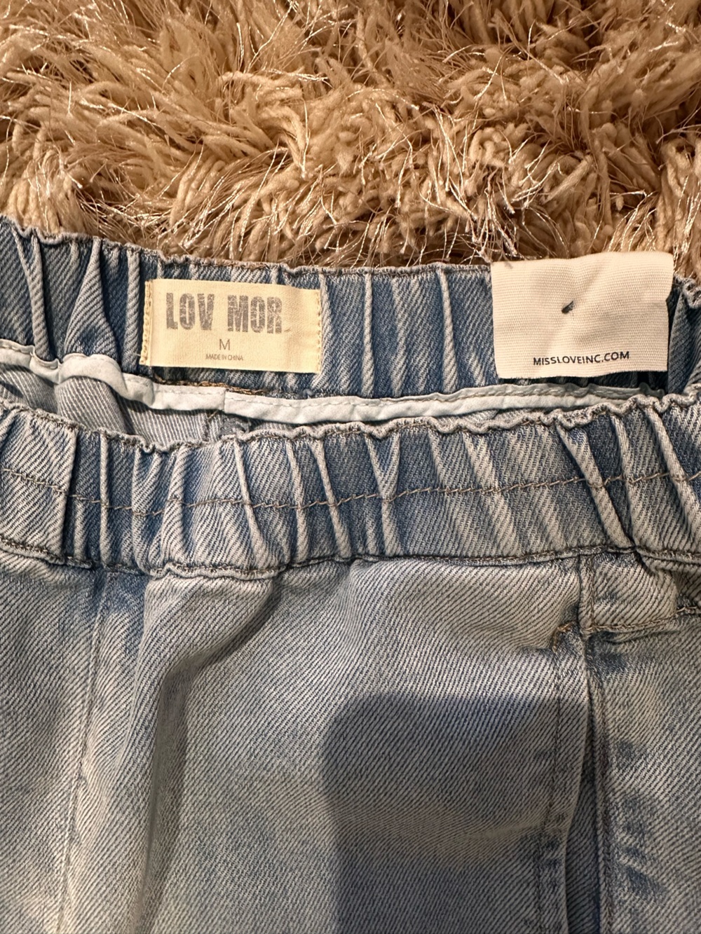 Miss Love Super Soft Tencel Barrel Denim Look Pants M - Picture 3 of 8